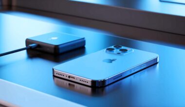 Illustration of the iPhone 17 Air showcasing its sleek, portless design and embracing a fully wireless future.