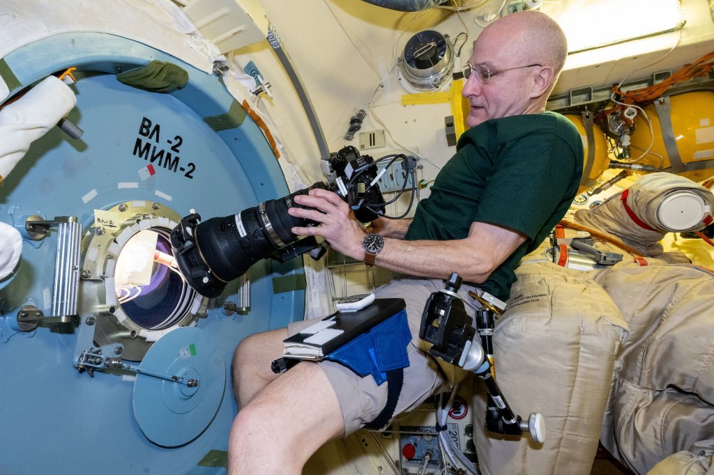Don Pettit aboard the International Space Station during his 2024 mission.