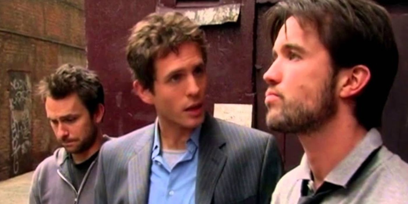 Dennis, Charlie, and Mac in It's Always Sunny in Philadelphia season 1