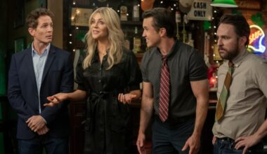Glenn Howerton, Kaitlin Olson, Rob McElhenney, and Charlie Day in