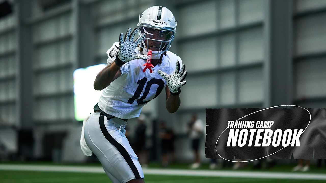 Training Camp Notebook 8/4: Rookie speedsters gaining momentum in all three phases - Raiders.com