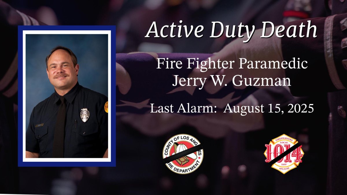 LA County firefighter suffers ‘active-duty death’ – NBC Los Angeles