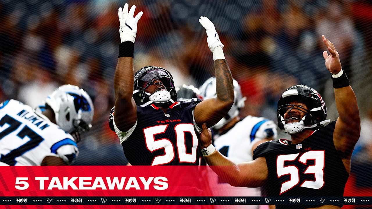 5 Takeaways from Texans 20-3 win over the Panthers