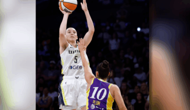 Paige Bueckers' historic night spoiled after Kelsey Plum banks in buzzer-beater for the win over Dallas Wings