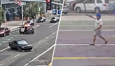 Video shows man swinging machete outside Crypto.com Arena in LA – NBC Los Angeles