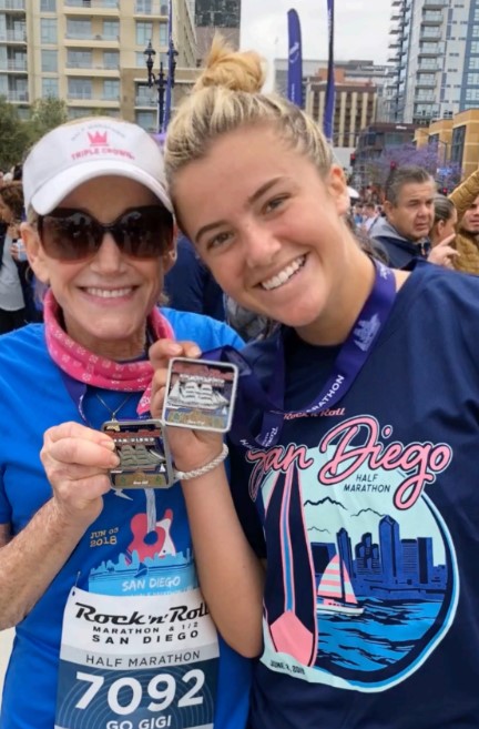 Gloria McCoy and her granddaughter Anna Sepkovic at the Rock 'n' Roll Half Marathon in San Diego. (Treat Public Relations)