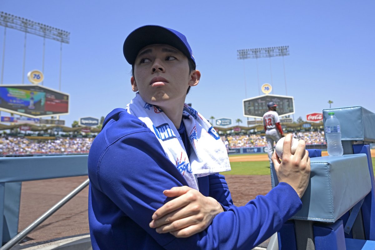 Los Angeles Dodgers pitcher Roki Sasaki