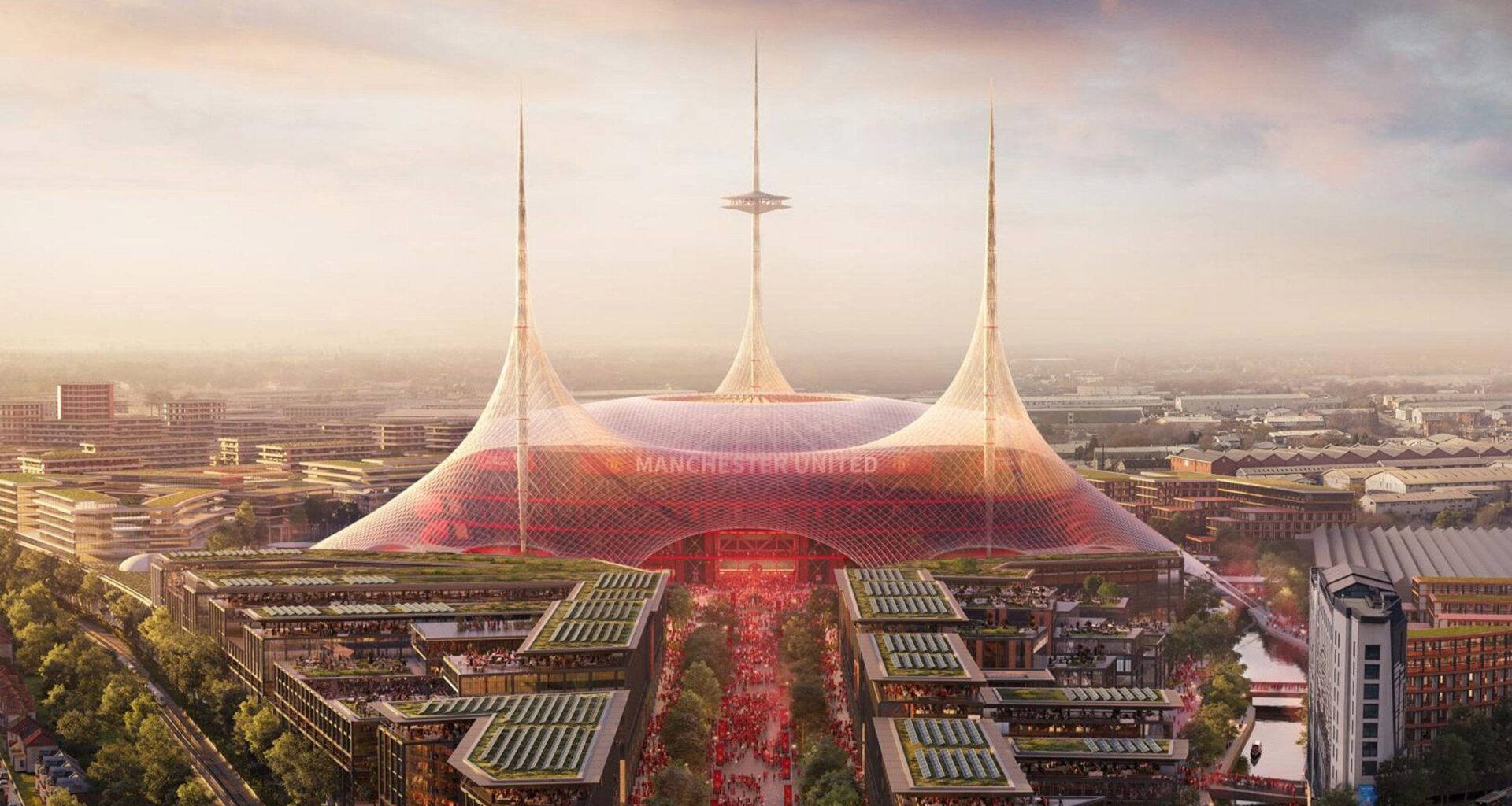 Rendering of Manchester United Stadium