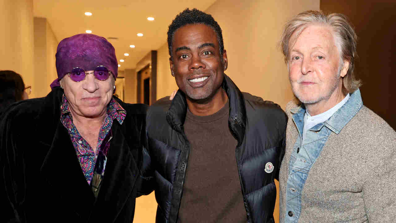 Steven Van Zandt with Paul McCartney and Chris Rock in 2024