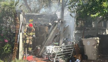 mobile home fire Phoenix man critical condition two dogs dead...