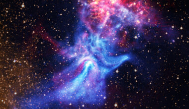 Near the center of these images lies the pulsar B1509-58, a rapidly spinning neutron star that is only about 12 miles in diameter. This tiny object is responsible for producing an intricate nebula (called MSH 15-52) that spans over 150 light-years, or about 900 trillion miles. The nebula, which is produced by energetic particles, resembles a human hand with a palm and extended fingers pointing to the upper right in a view from NASA's Chandra X-ray Observatory. Radio data from the Australia Telescope Compact Array (ATCA) provides new information about this exploded star and its environment. This image also contains optical data of hydrogen gas. The bright red and gold areas near the top of the image show the remains of the supernova that formed the pulsar.