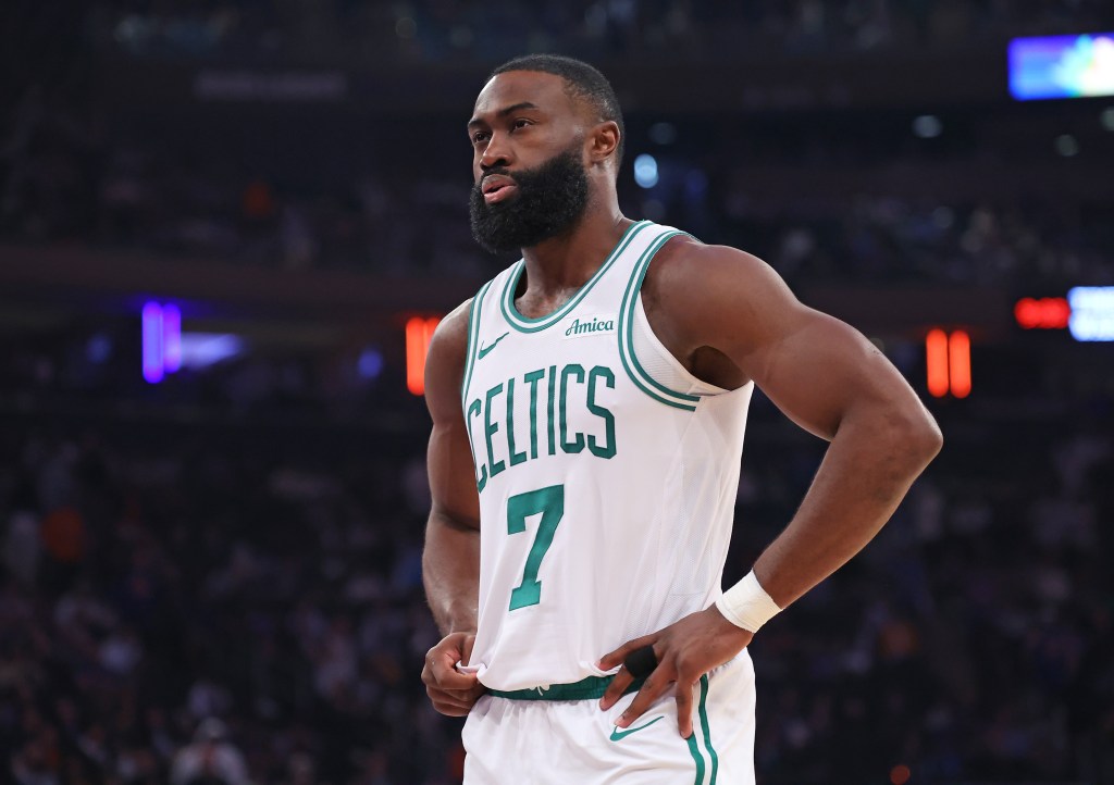 Jaylen Brown of the Boston Celtics in May 2025.
