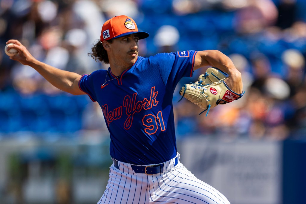 Brandon Sproat is pitching out of the bullpen for Triple-A Syracuse on Sunday as the Mets weigh a potential call-up.