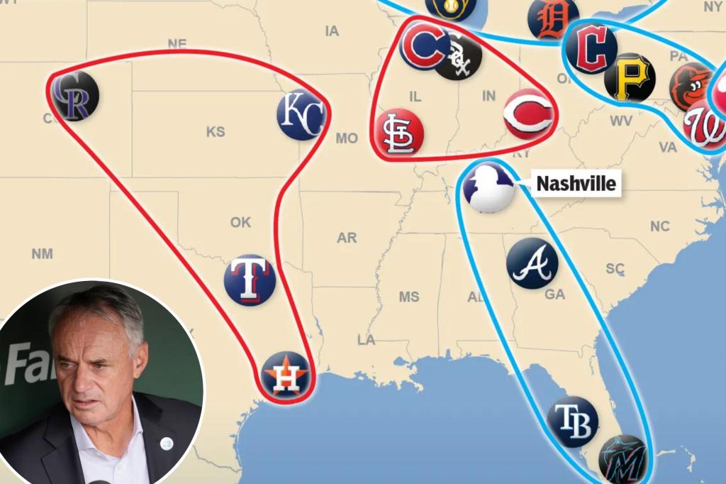 Rob Manfred's MLB realignment idea being met with harsh reactions