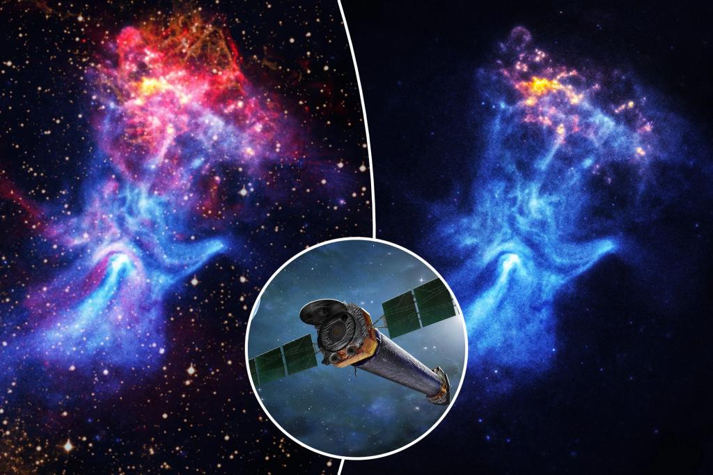 NASA captures 'cosmic hand' reaching through 150 light-years of space