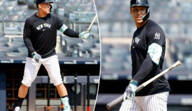 Aaron Judge on cusp of rejoining Yankees after elbow injury