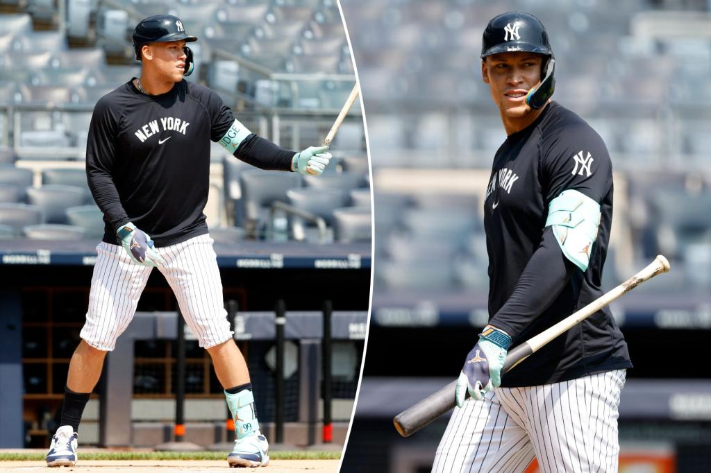 Aaron Judge on cusp of rejoining Yankees after elbow injury