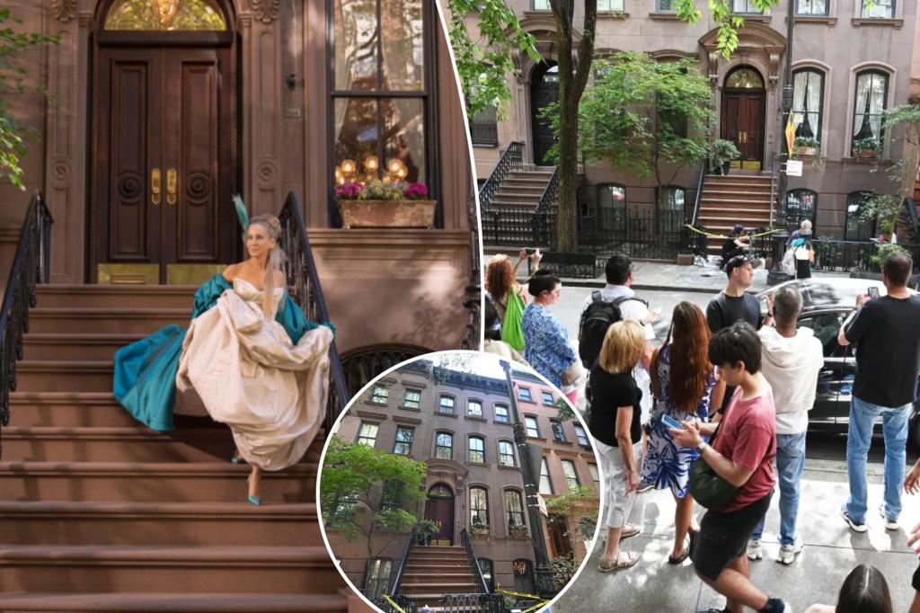 Owners of 'Carrie's stoop' NYC brownstone have installed a gate to keep fans away