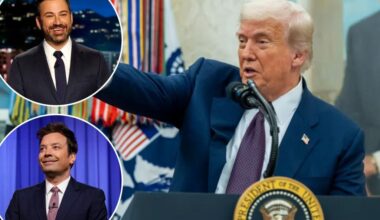 Trump repeats claim Kimmel, Fallon are 'next' after Stephen Colbert cancellation