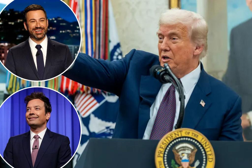 Trump repeats claim Kimmel, Fallon are 'next' after Stephen Colbert cancellation