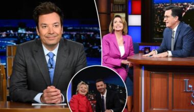Jimmy Fallon’s late night spot at NBC is secure — for the moment — after CBS gives Colbert the axe