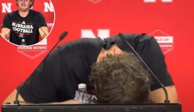 Nebraska punter Archie Wilson reduced to tears during press conference