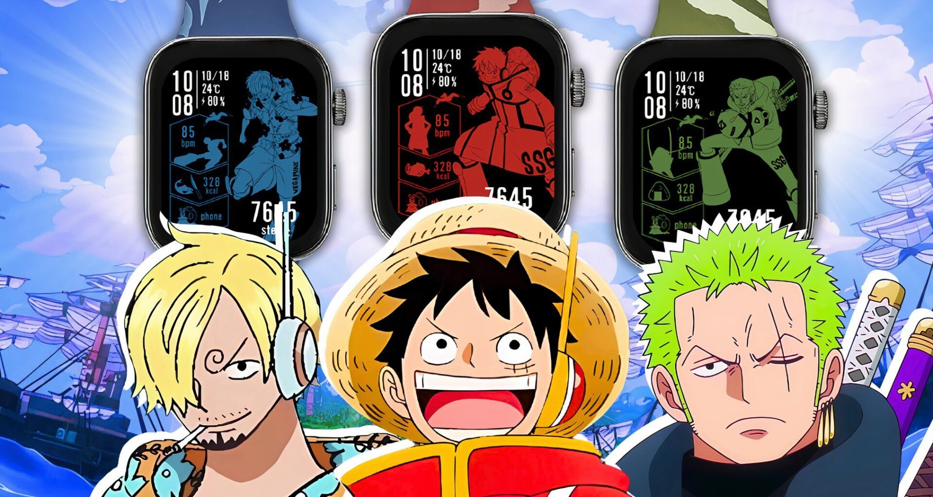 One Piece's New Anime Smartwatches for Luffy, Zoro & Sanji Go International