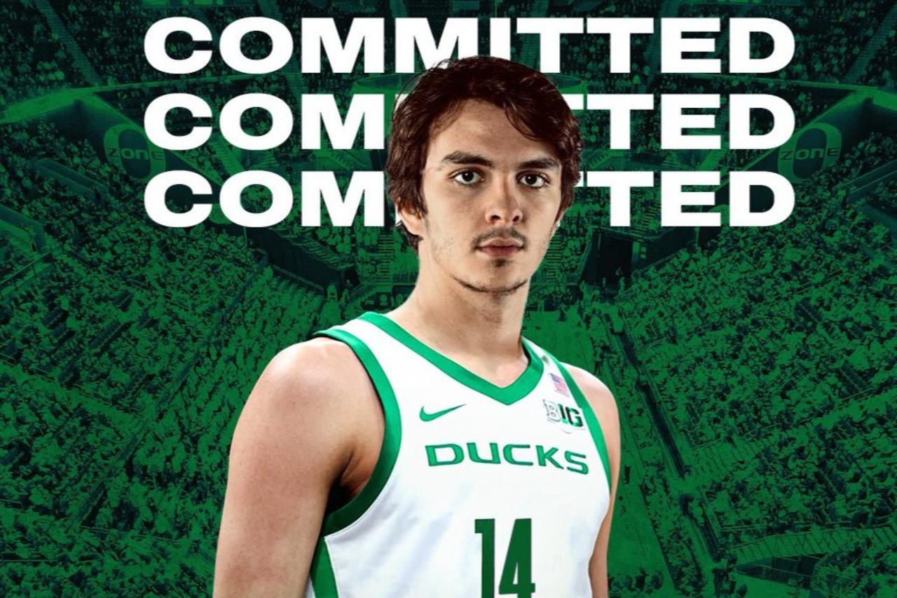 Efe Vatans commitment announcement on Oregon Ducks social media, accessed on Aug. 18, 2025. (Photo via GoDucks)