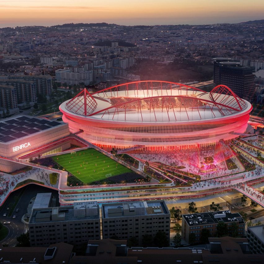 SL Benfica stadium clad in LED lights