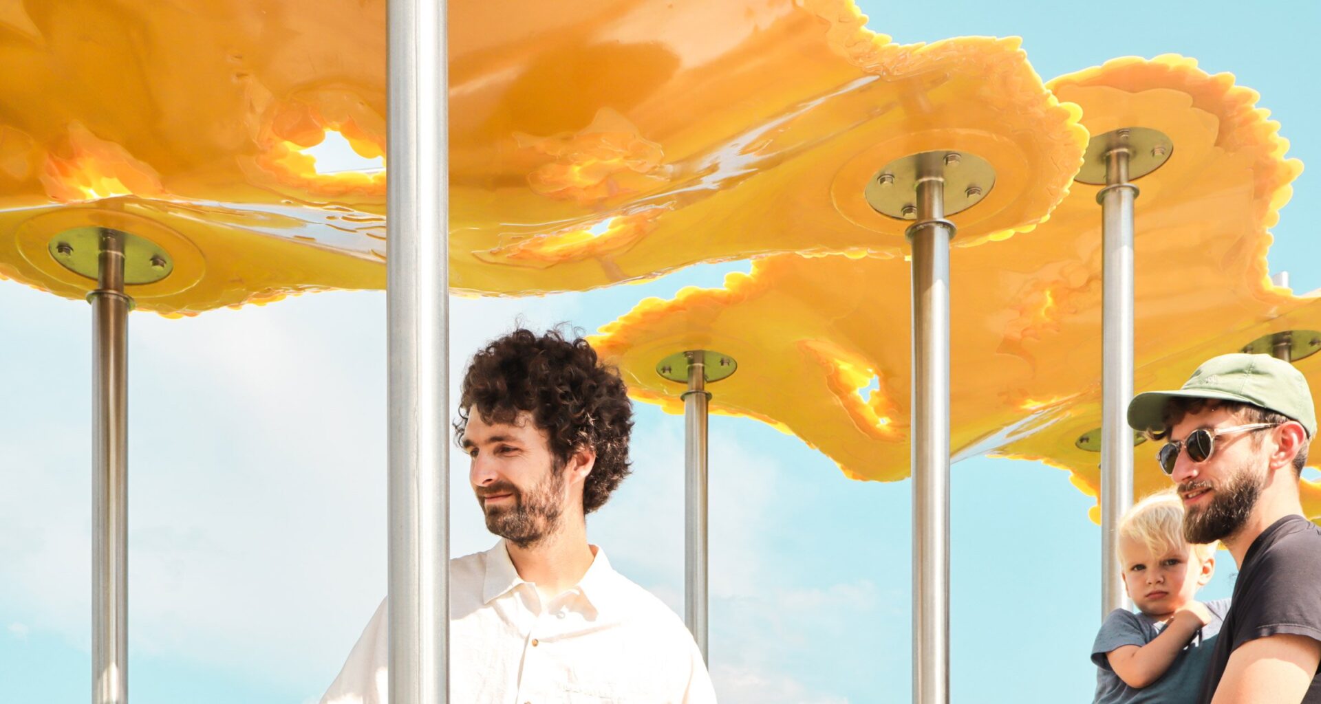 I/Thee forms "frozen river in the sky" from algae resin for Iowa pavilion