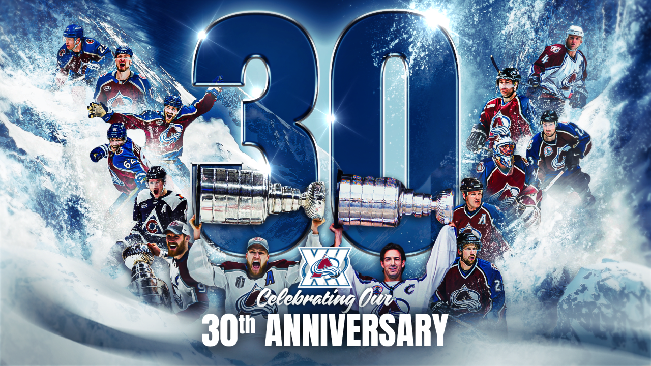 Colorado Avalanche to Celebrate 30th Anniversary This Season 