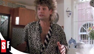 Ozzy Osbourne in his kitchen in a scene from The Decline Of Western Civilization: Part II - The Metal Years