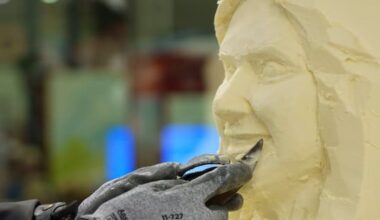 Butter sculpture carved for US dairy princess