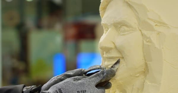 Butter sculpture carved for US dairy princess