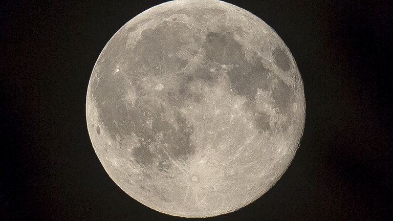 The light from the moon could make it harder to see the meteors. Pic: Reuters 