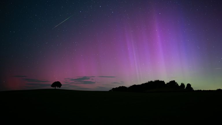 The meteor shower and Northern Lights were visible in North Yorkshire last year. Pic: PA