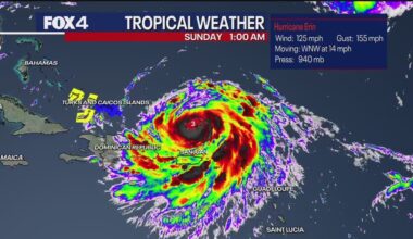 Dallas weather: Heat advisory issued for North Texas as Hurricane Erin strengthens in Caribbean