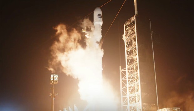 A SpaceX Falcon 9 launches from Kennedy Space Center's Launch Pad 39-A on Thursday, Aug. 21, 2025 on the USSF-36 mission carrying the Boeing-built X37-B spacecraft to orbit. (Courtesy/SpaceX)
