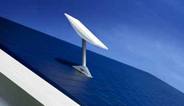 A Starlink satellite dish