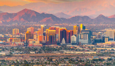 Photo of the Phoenix skyline during sunset