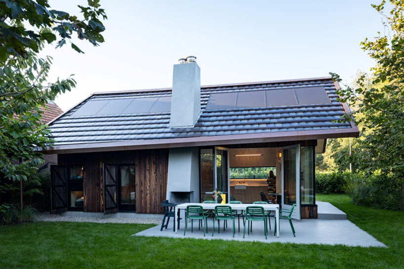 asymmetric roof tops prefabricated holiday home by team v architecture on dutch island