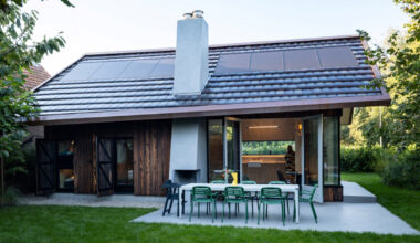 asymmetric roof tops holiday home by team v architecture
