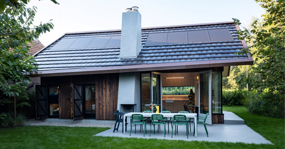 asymmetric roof tops holiday home by team v architecture