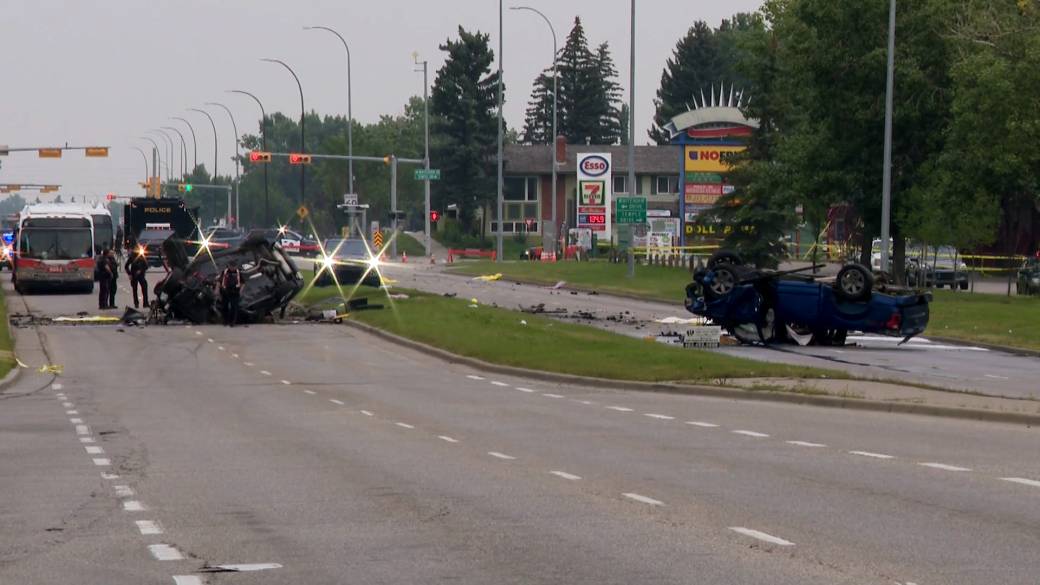 Click to play video: 'Pedestrian dead, 3 others injured after collision in northeast Calgary'