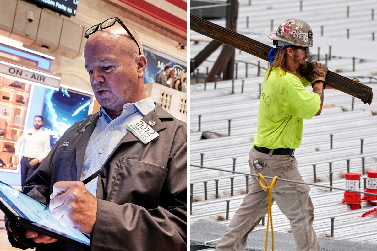 trader, construction worke