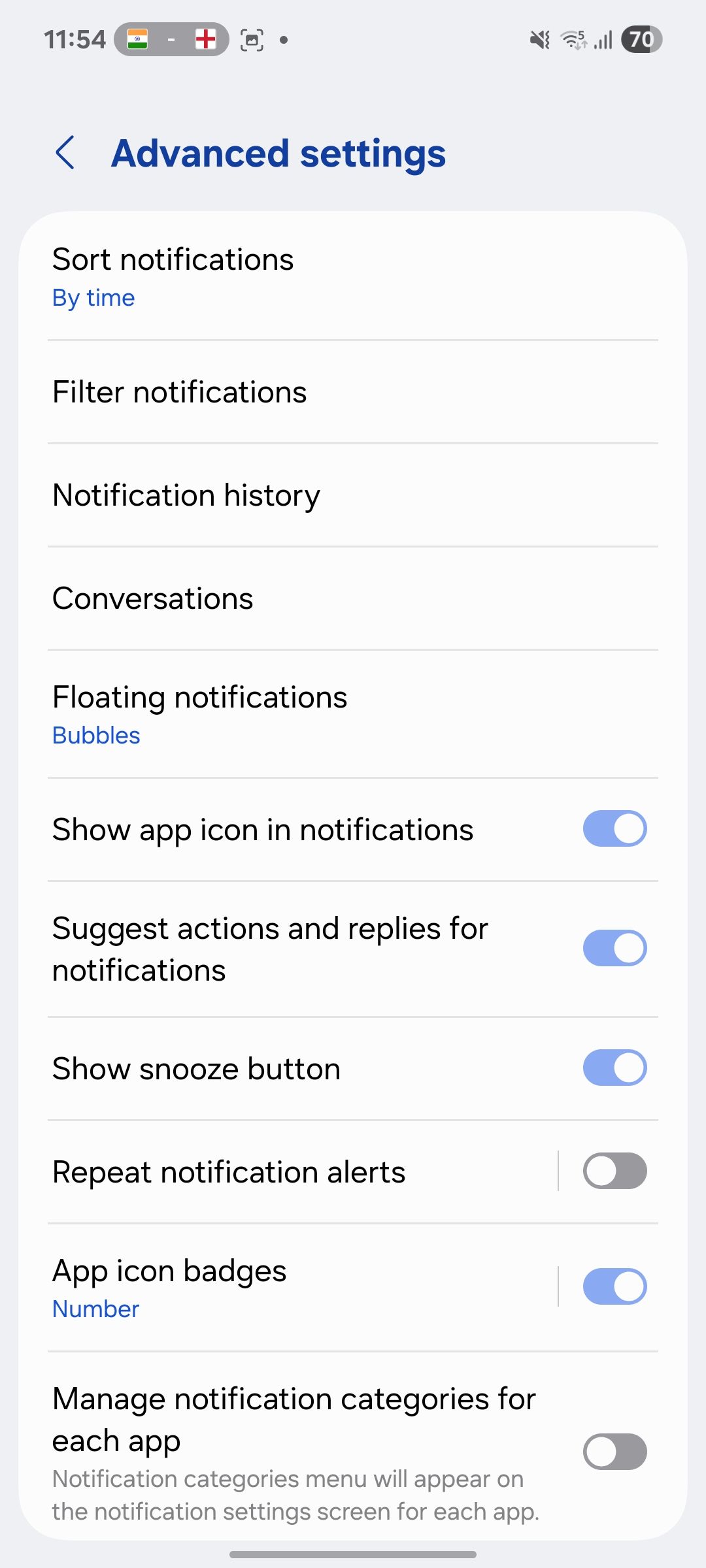 enable notification snoozing