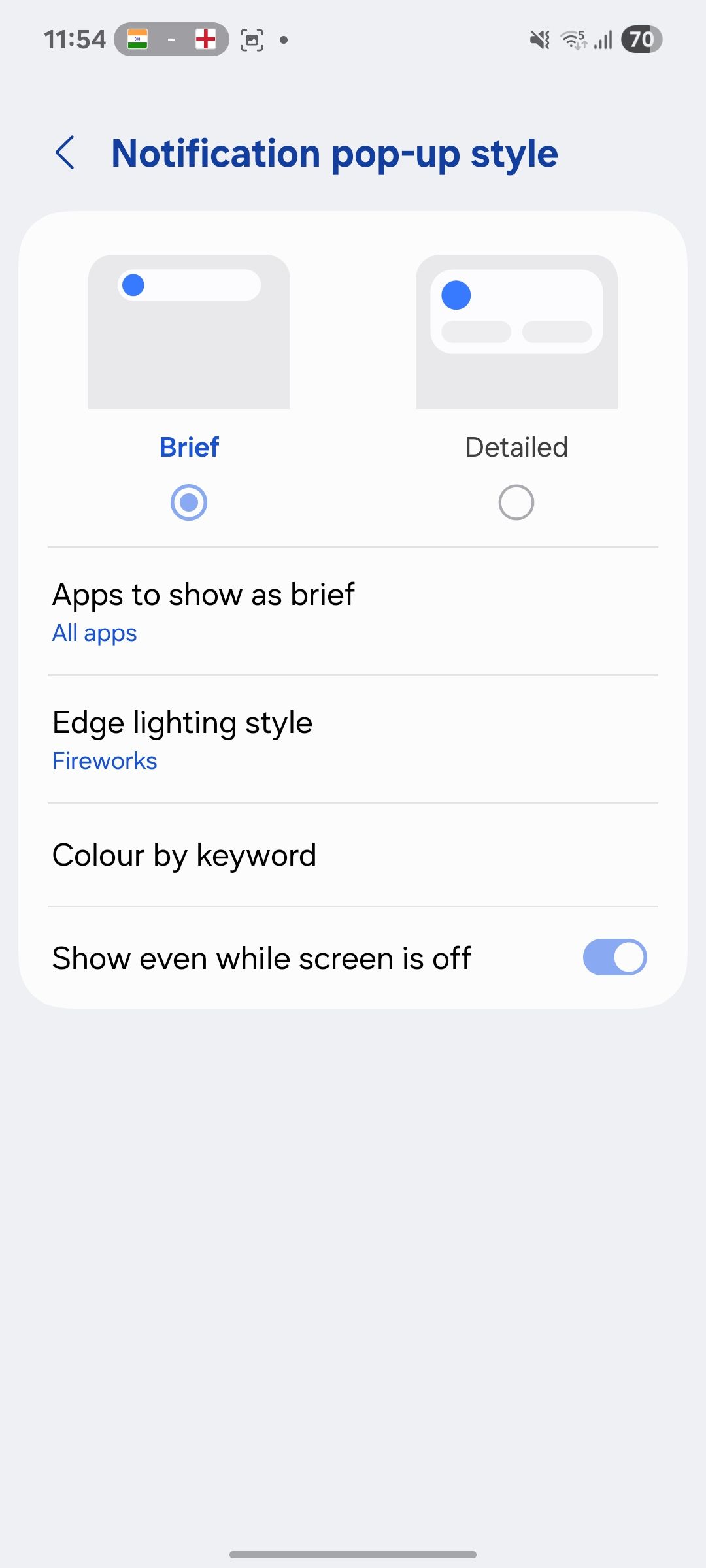 notification pop-up style
