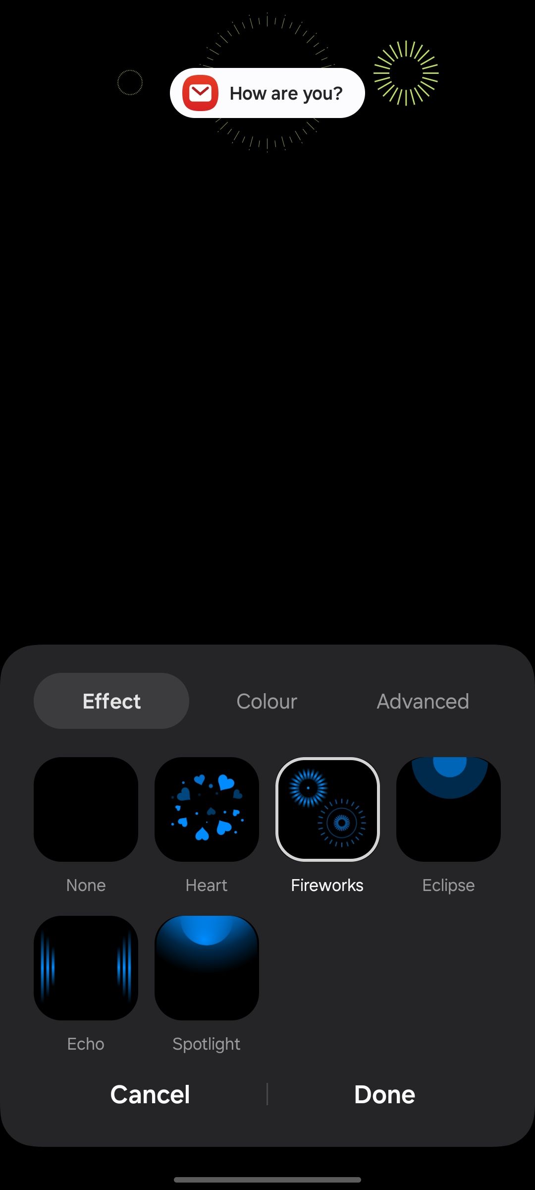 edge lighting in Samsung phone