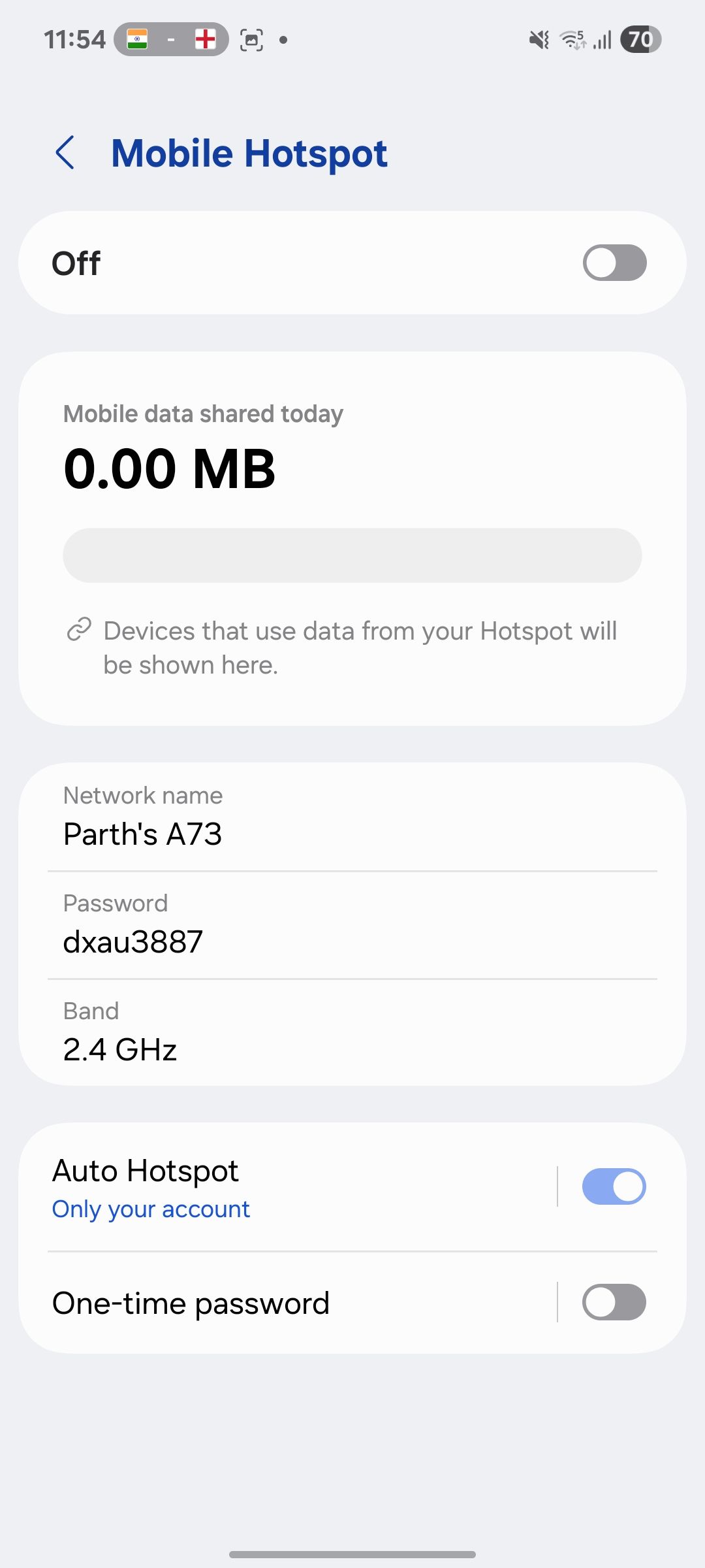 mobile hotspot menu