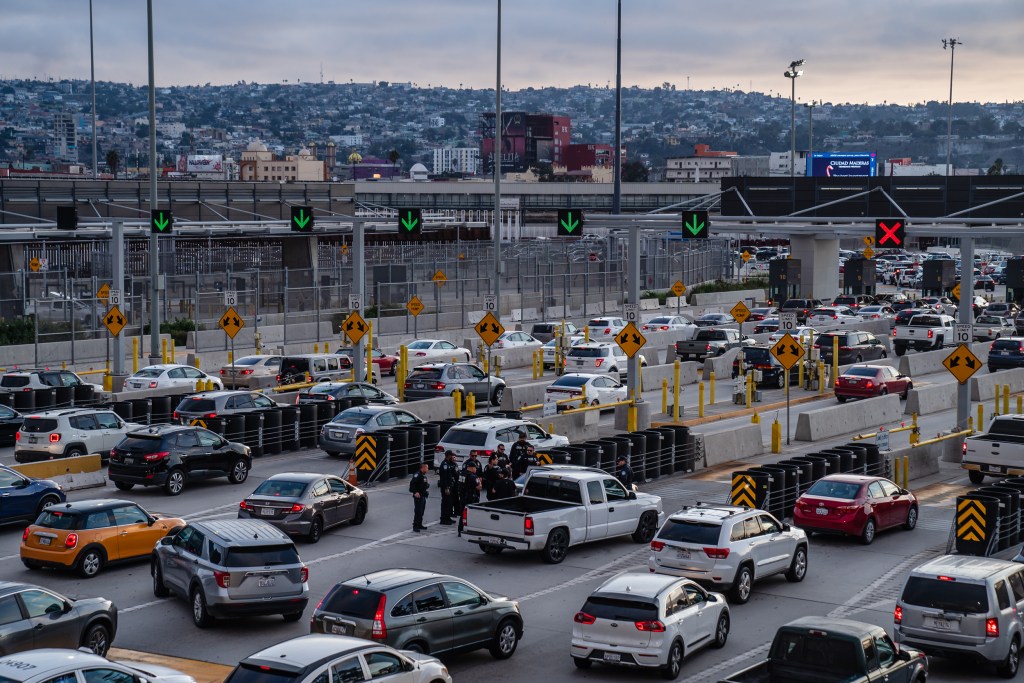 Border crossing from San Ysidro to Tijuana on Oct. 26, 2023.